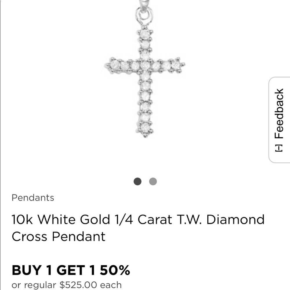 Diamond cross pendant